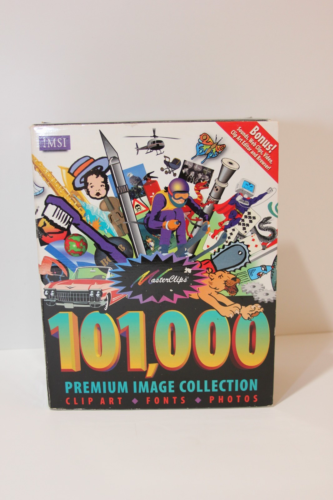 MASTER CLIPS  101,000 Premium Image Collection Fonts Art CD Pack w/Manuals