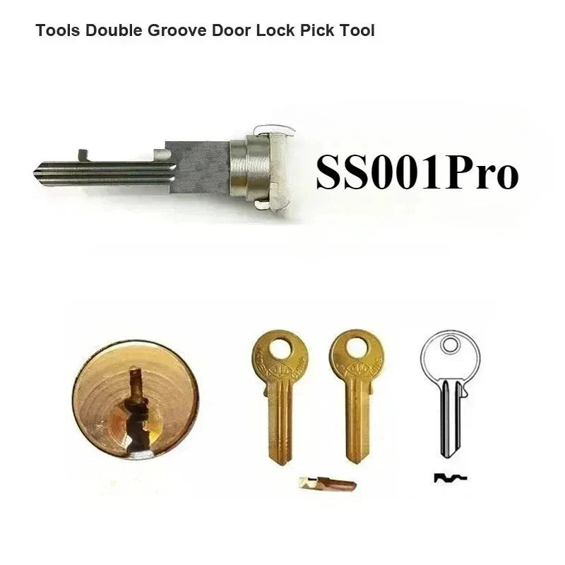 2-in-1 Stainless Steel Key Decoder SS001 PRO Lock Decoder Repair Tools-(1pc)