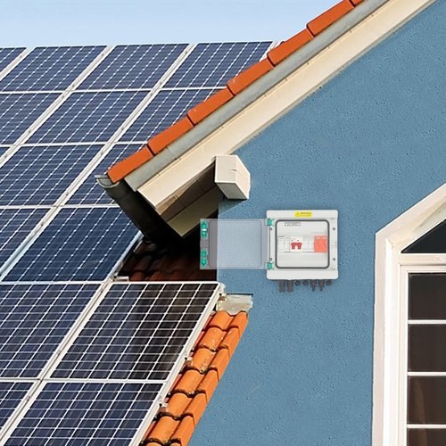 2 String Solar Combiner Box Switch Circuit Protector Box Waterproof Breaker