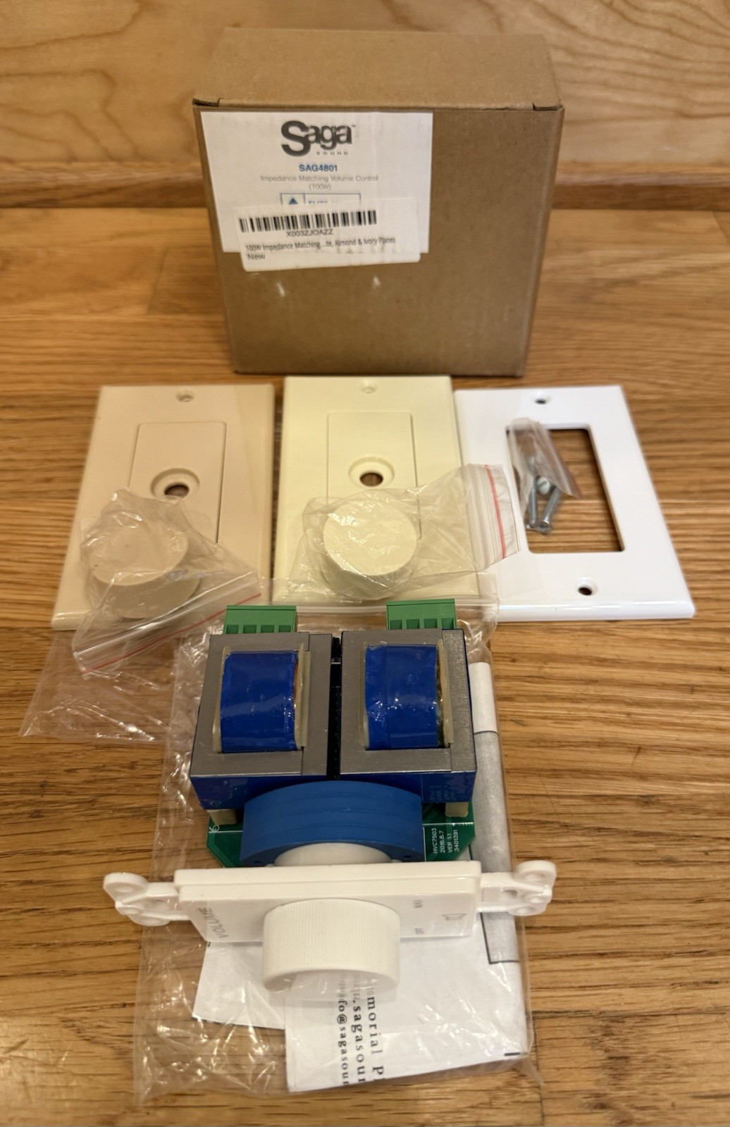 SAG4801 Saga Elite Impedance Matching Volume Control 100W White Almond Ivory