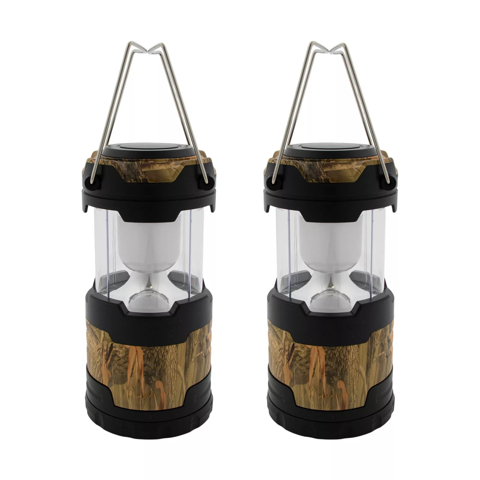 Woodland Creek Pop-Up Battery Powered LED Camo Lanterns, Set of 2