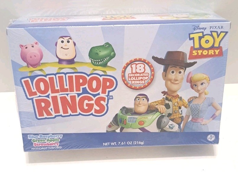 Toy Story Lollipop Rings 18pc Birthday Party Favors Indiv Wrap Best By 2/27 NEW