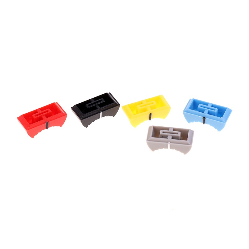 10PCS Fader Knob Cap Touch Sensitive Slider Ribbed Mixer Desk Switch Knob F6