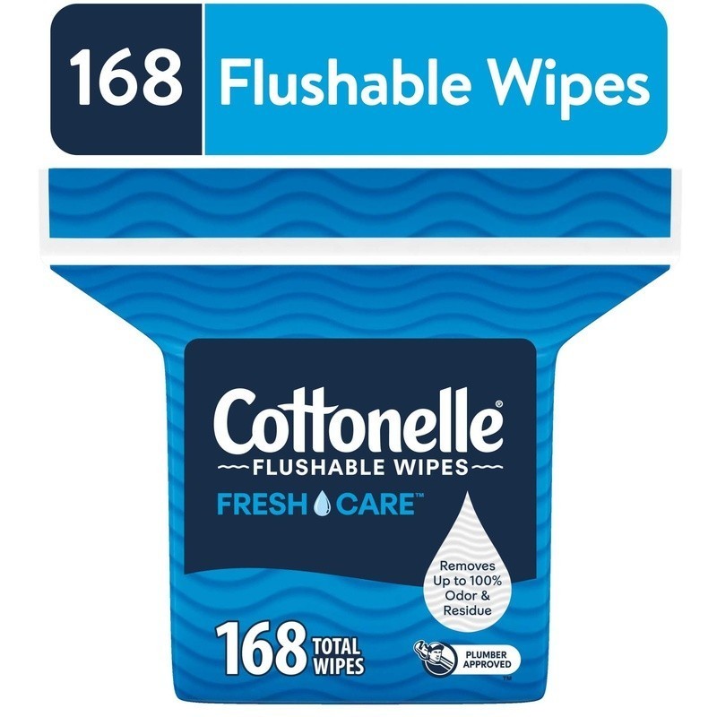 Flushable Wet Wipes Adult Septic Safe Cleaning Wipes 168 ct Resealable Pack