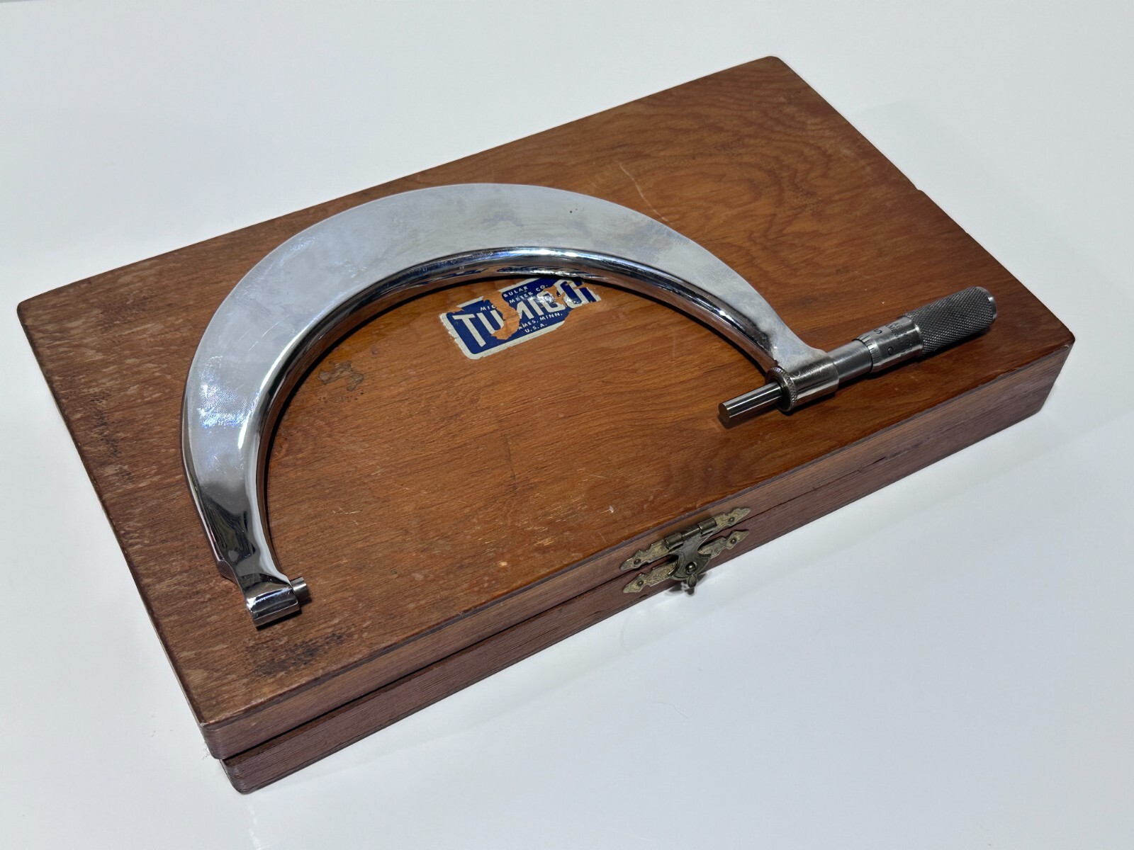 Scherr-Tumico USA Made 5-6" Tubular Micrometer in Original Wood Case