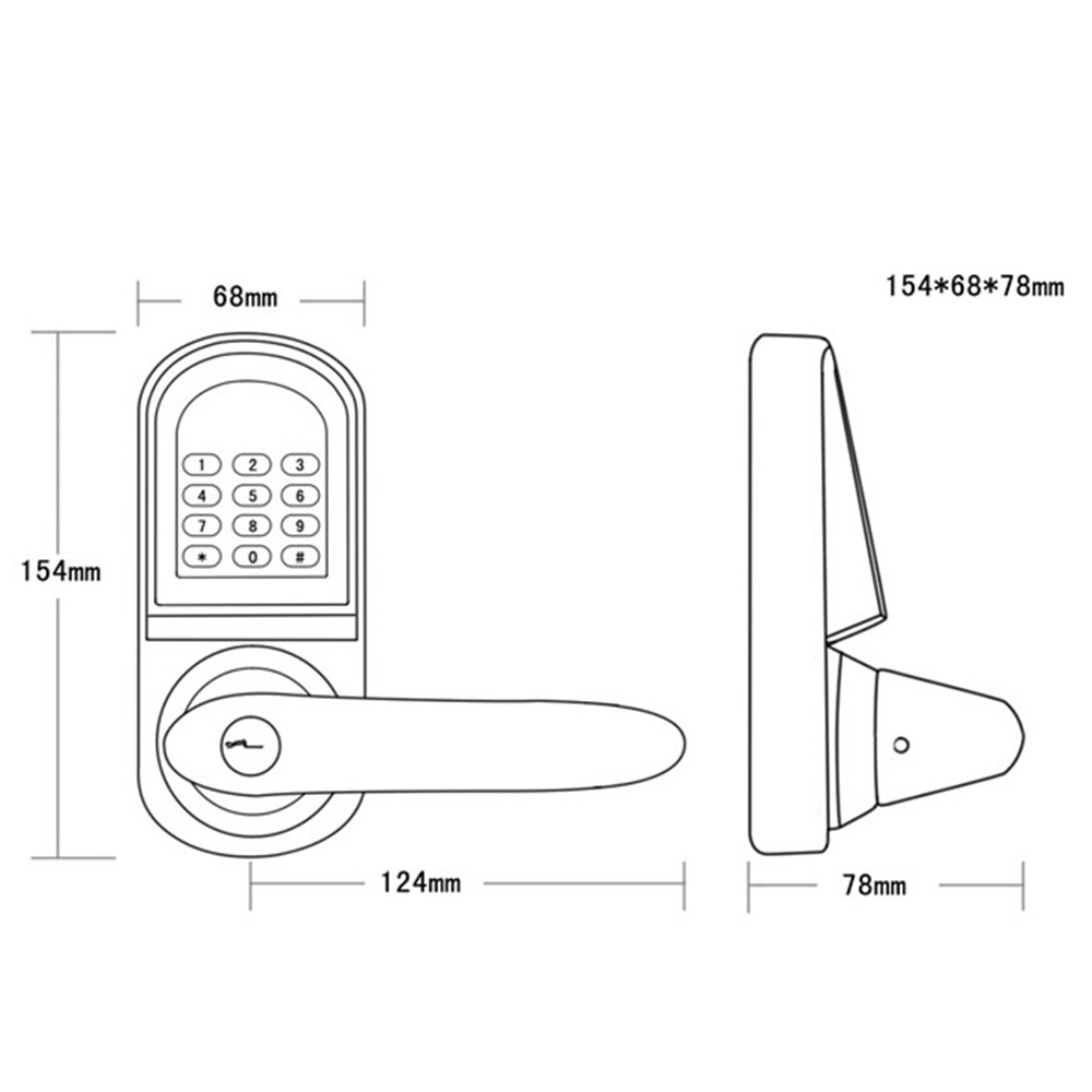 Mechanical Home Door Lock Set Keyless Entry Digital Code Keypad Combination US .