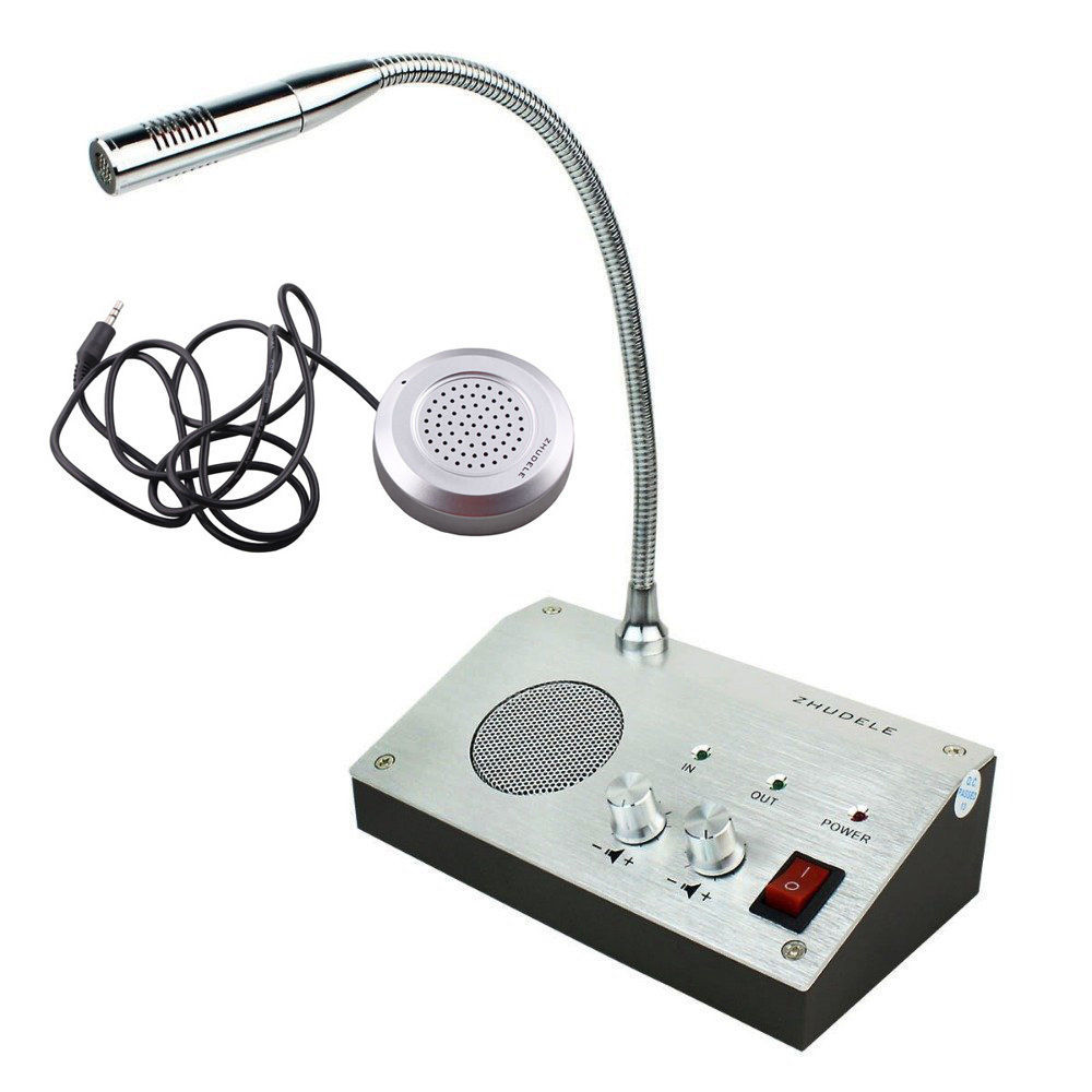 Dual-Way Window intercom Window Speakers Window Counter intercom Microphone
