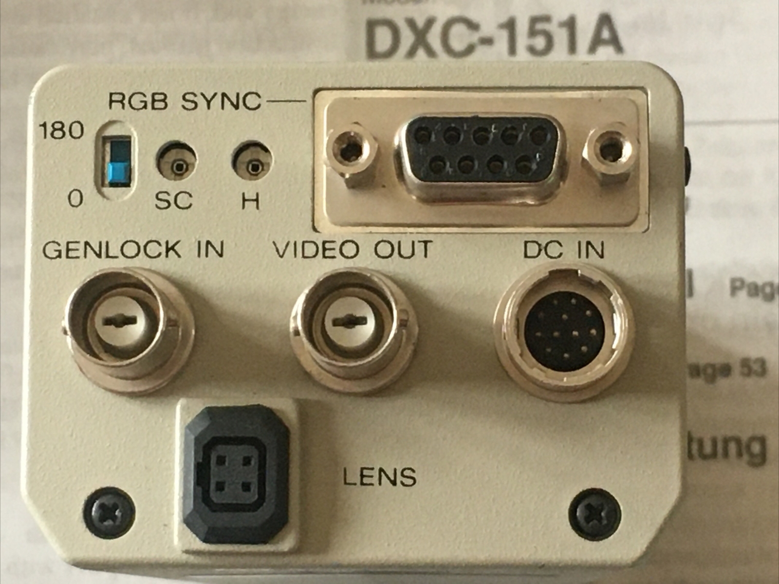 Sony DXC-151 CCD/RGB Color Video Camera Microscope / Security C-Mount