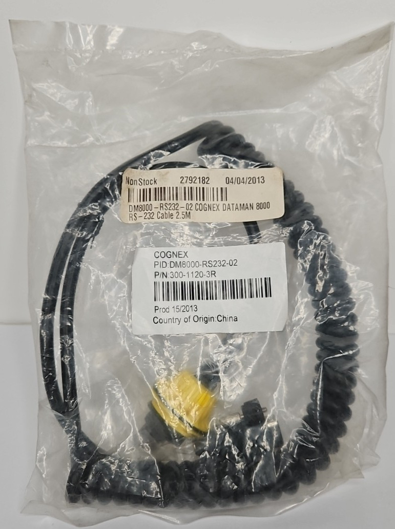 New Cognex PID DM8000-RS232-02 PN 300-1120-3R Dataman Cable Wire Plug Unit