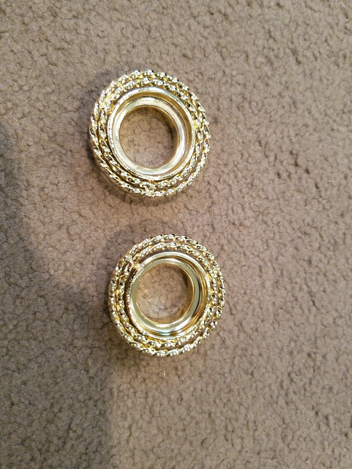 2NEW GOLD DOUBLE TWISTED TOP BEARING CUPS FOR FORK ON BICYCLES, LOWRIDER,CRUISER