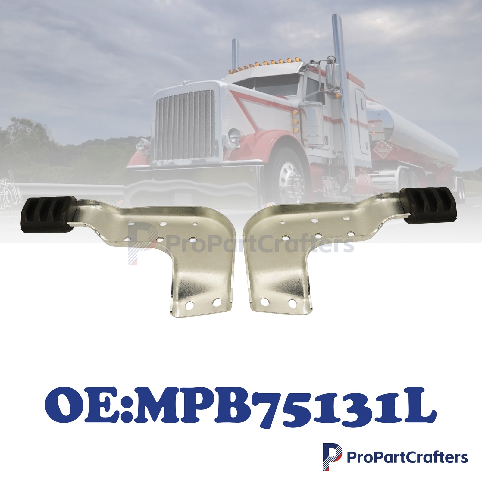 Left &Right Hood Brackets Set Fit Peterbilt 389 131 MPB75131L L11-6131 Both Side