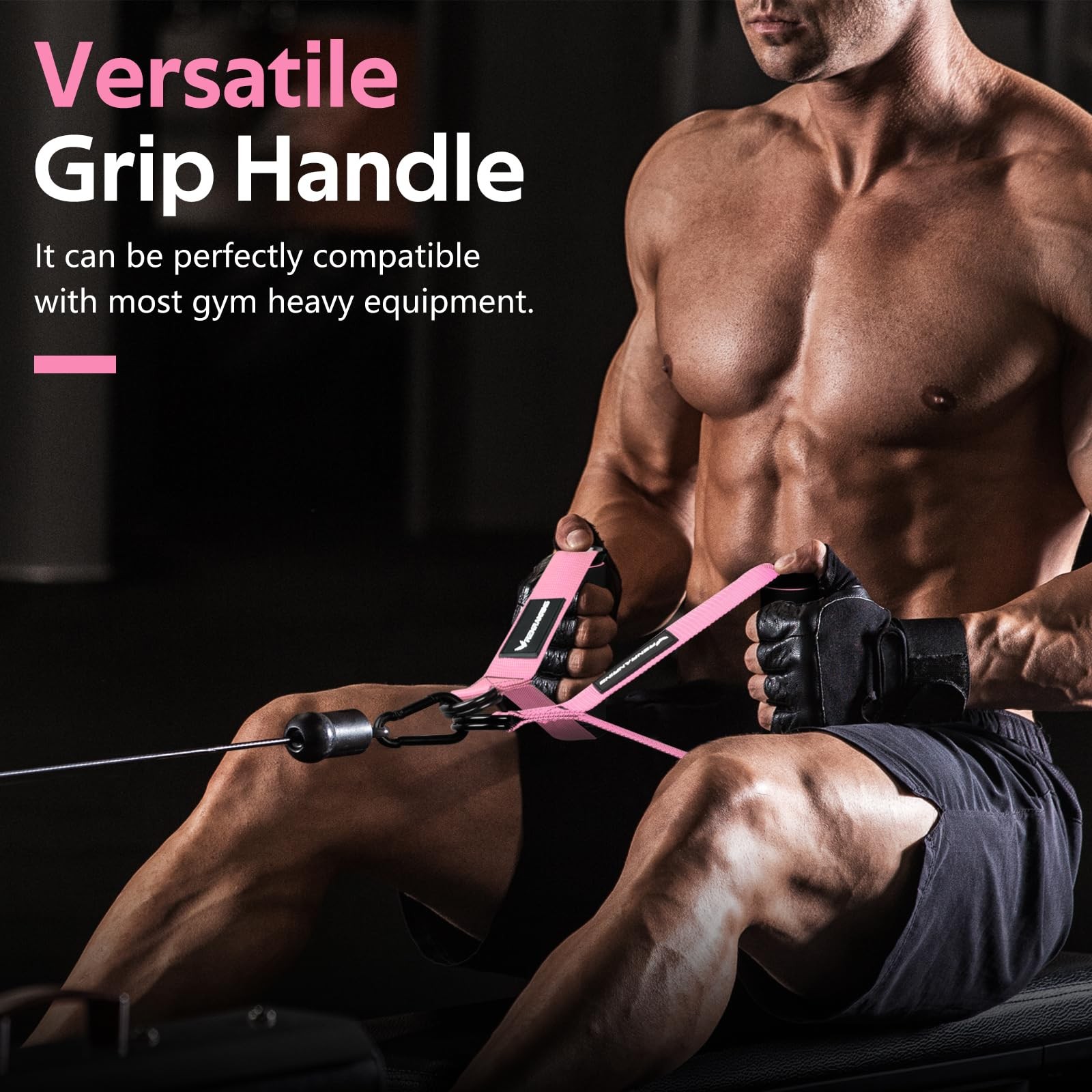 Gym Cable Handles Replacement Attachment Workout Grip Set