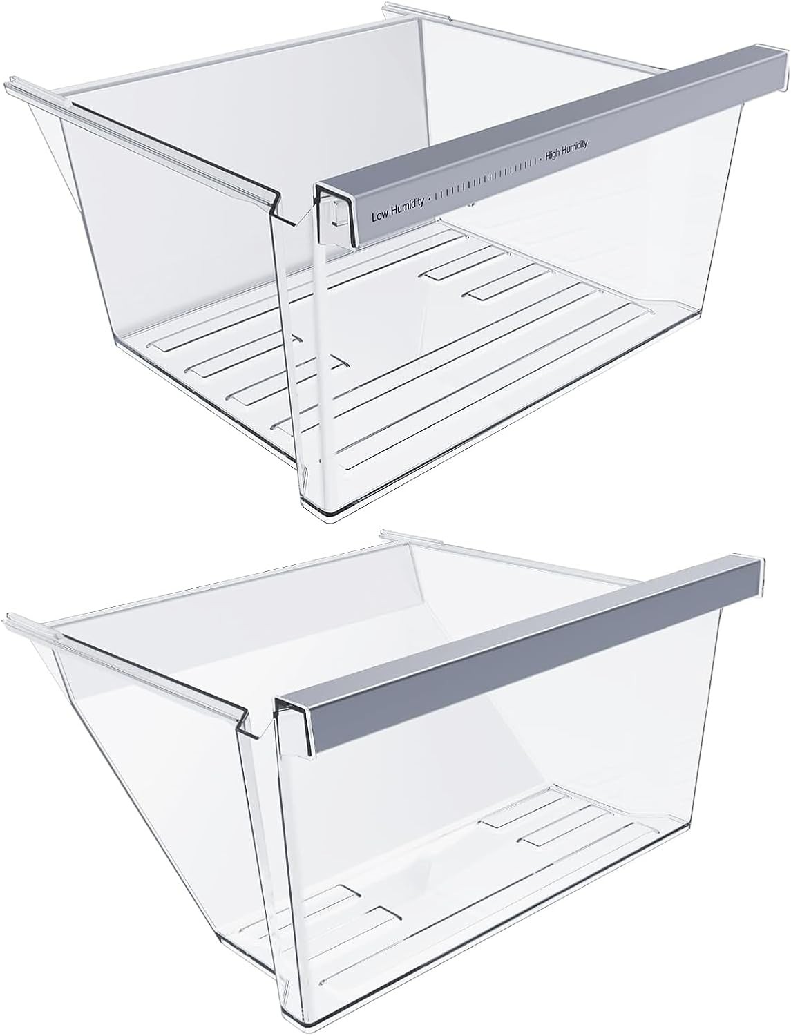 2 PACK W11162443 Refrigerator Crisper Drawer For Whirlpool W10899435 AP6327285