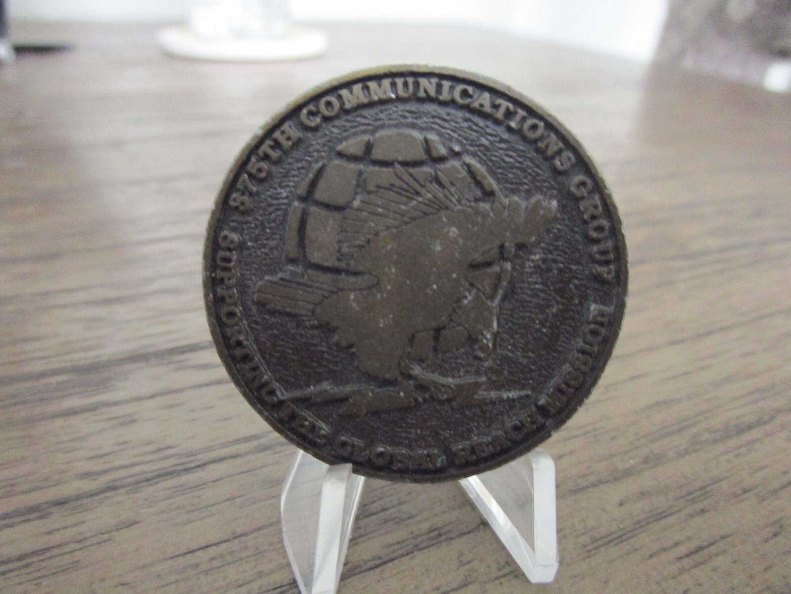 Vintage USAF 375Th Communications Squadron Scott Field Challenge Coin #726U