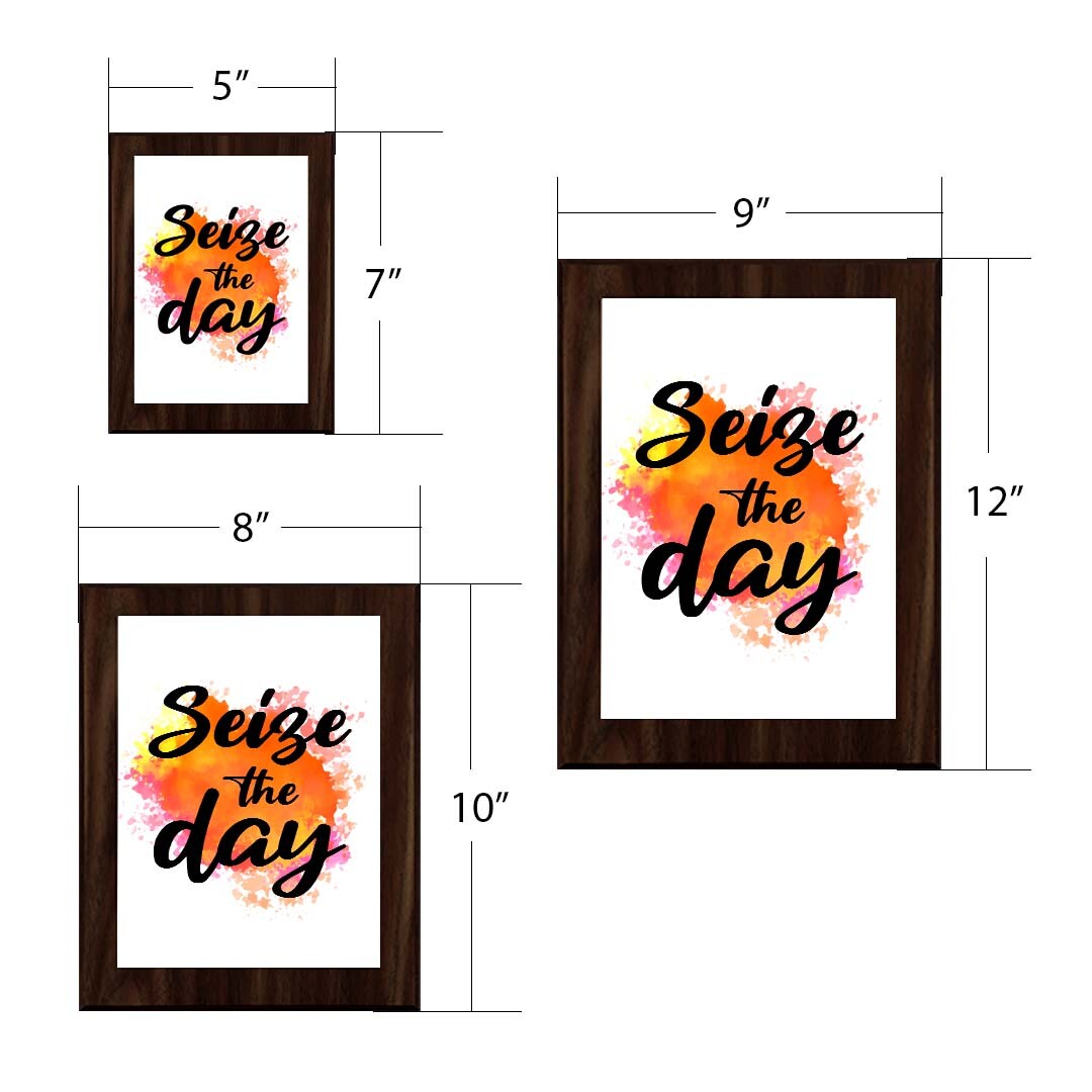 Seize The Day Decorative Wall Plaque (Full Color) | Positive Affirmation