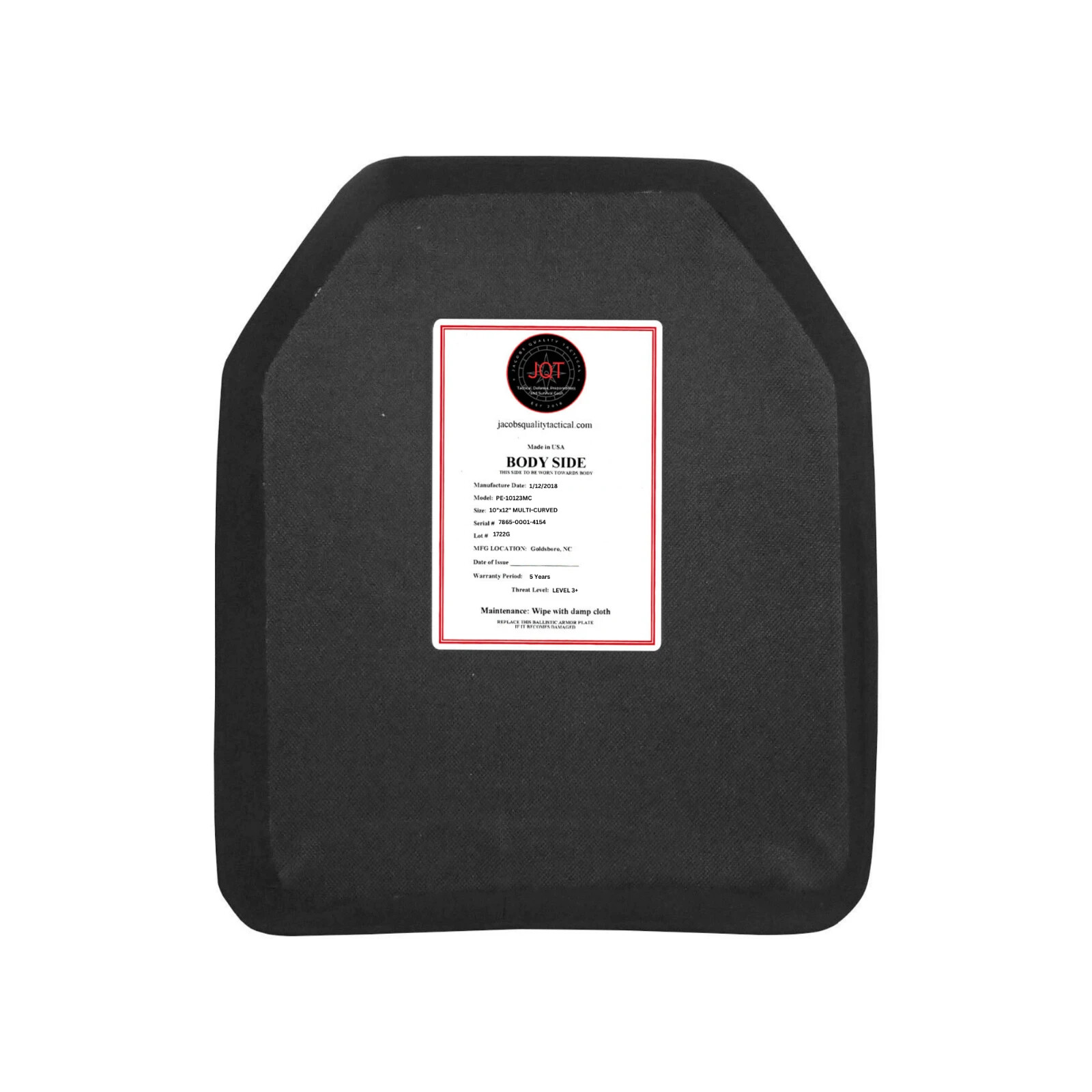 JQT Muircat Level 3+ Polyethene Body Armor Bundle Level III+