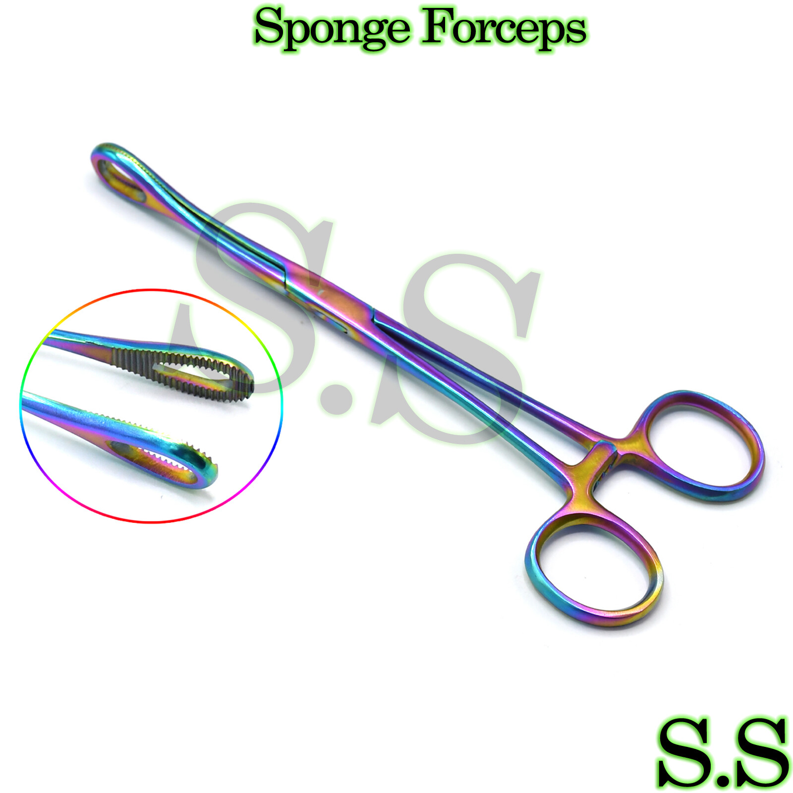 Sponge Forceps 18cm Multi Color Regular Body Piercing Instruments