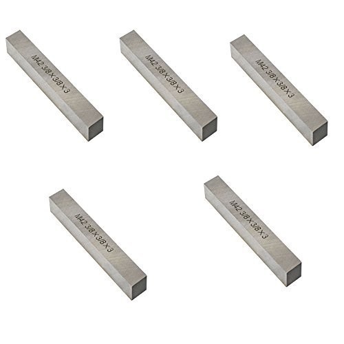 5Pcs 3/8'' x 3/8'' x 3'' M42 Cobalt Steel Square Tool Bit Lathe Fly Cutter Mill