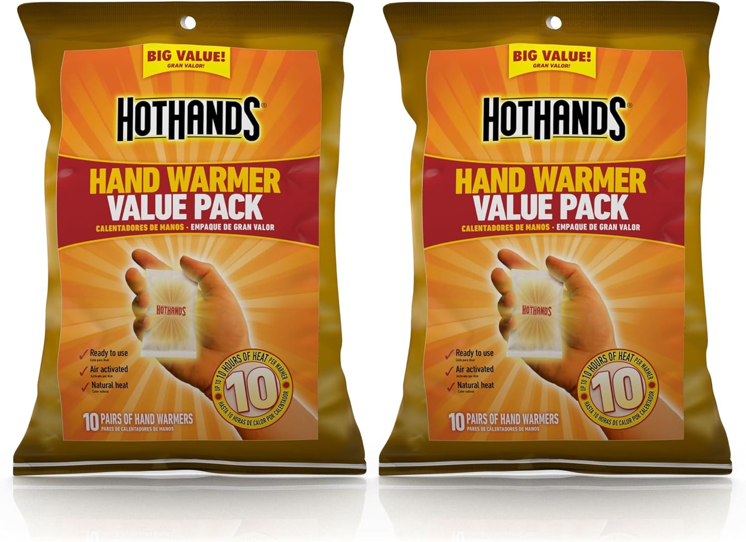 HotHands Hand Warmer Value Pack 20 pair, Tan