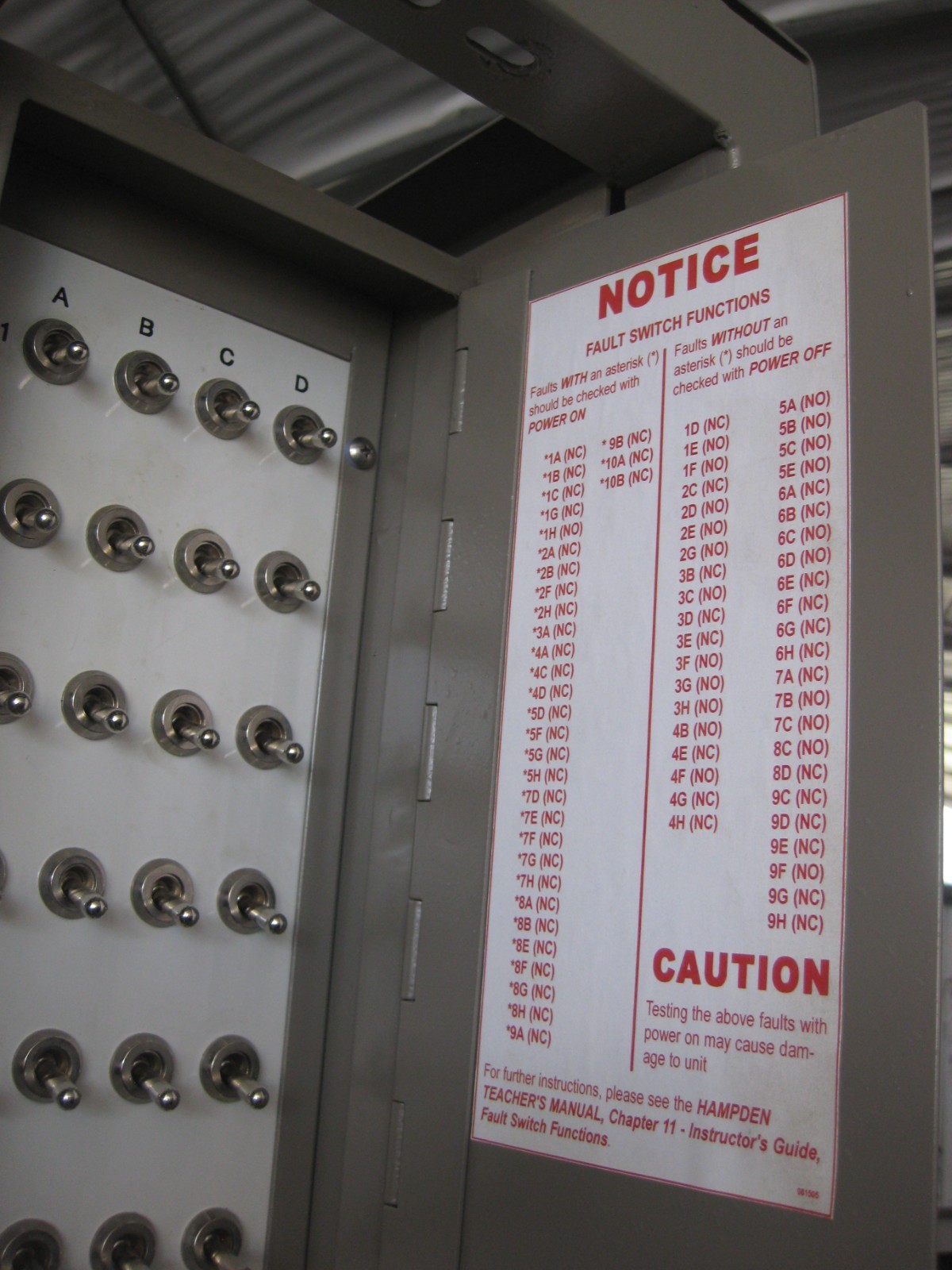 Hampden Model H-ACCS-1A Air Conditioning Control System Trainer
