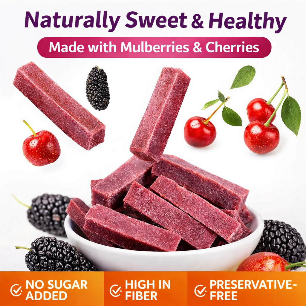 Snackchoice Mulberry Fruit Bar Healthy Snack Natural Sweet No Added Sugar 500g