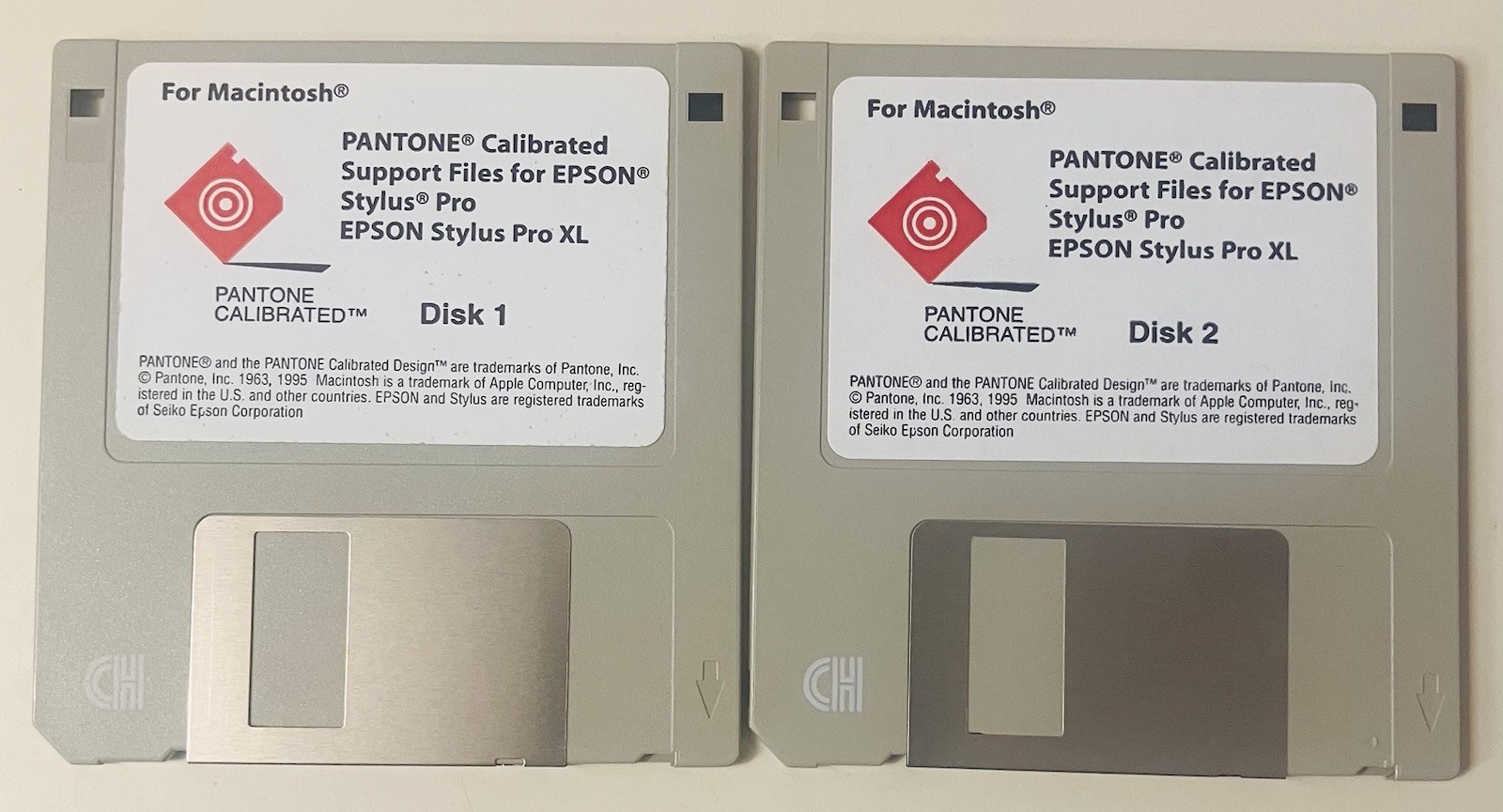 Pantone Calibrated Support Files Epson Stylus Pro XL Mac 2 Disk Set 1995