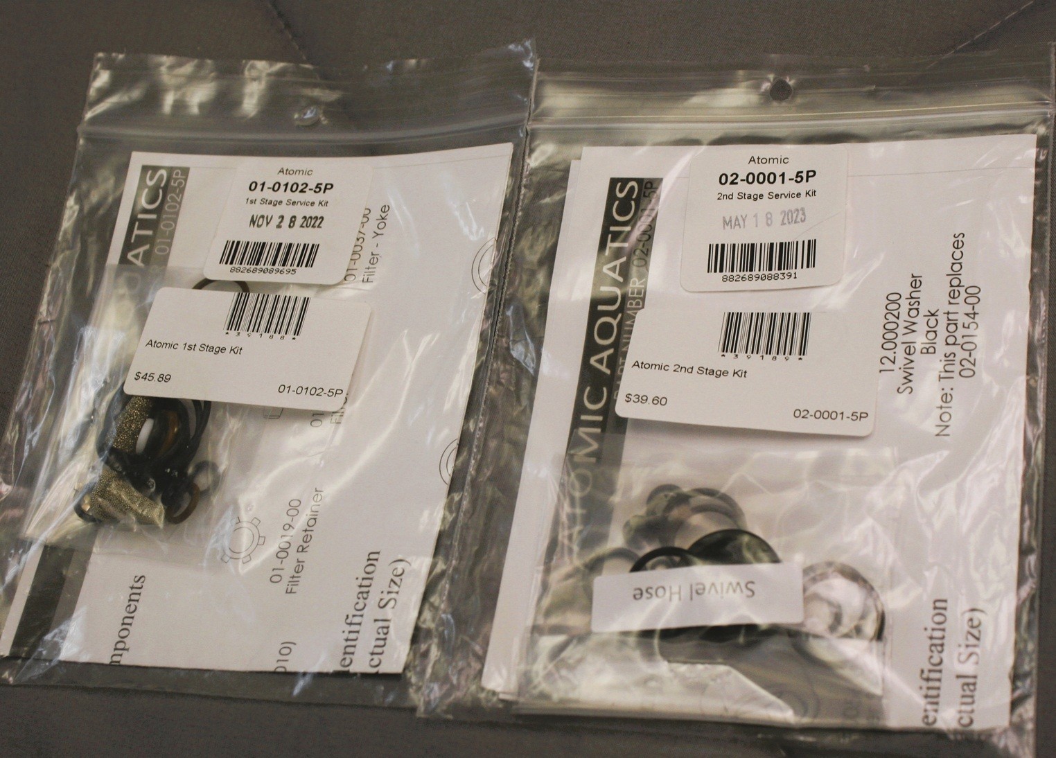 Atomic service kits 1st and 2nd stage annual kit new scuba diving regulator