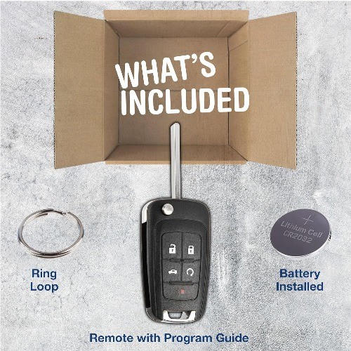 Flip Remote Key Fob 5btn Remote Start for GM