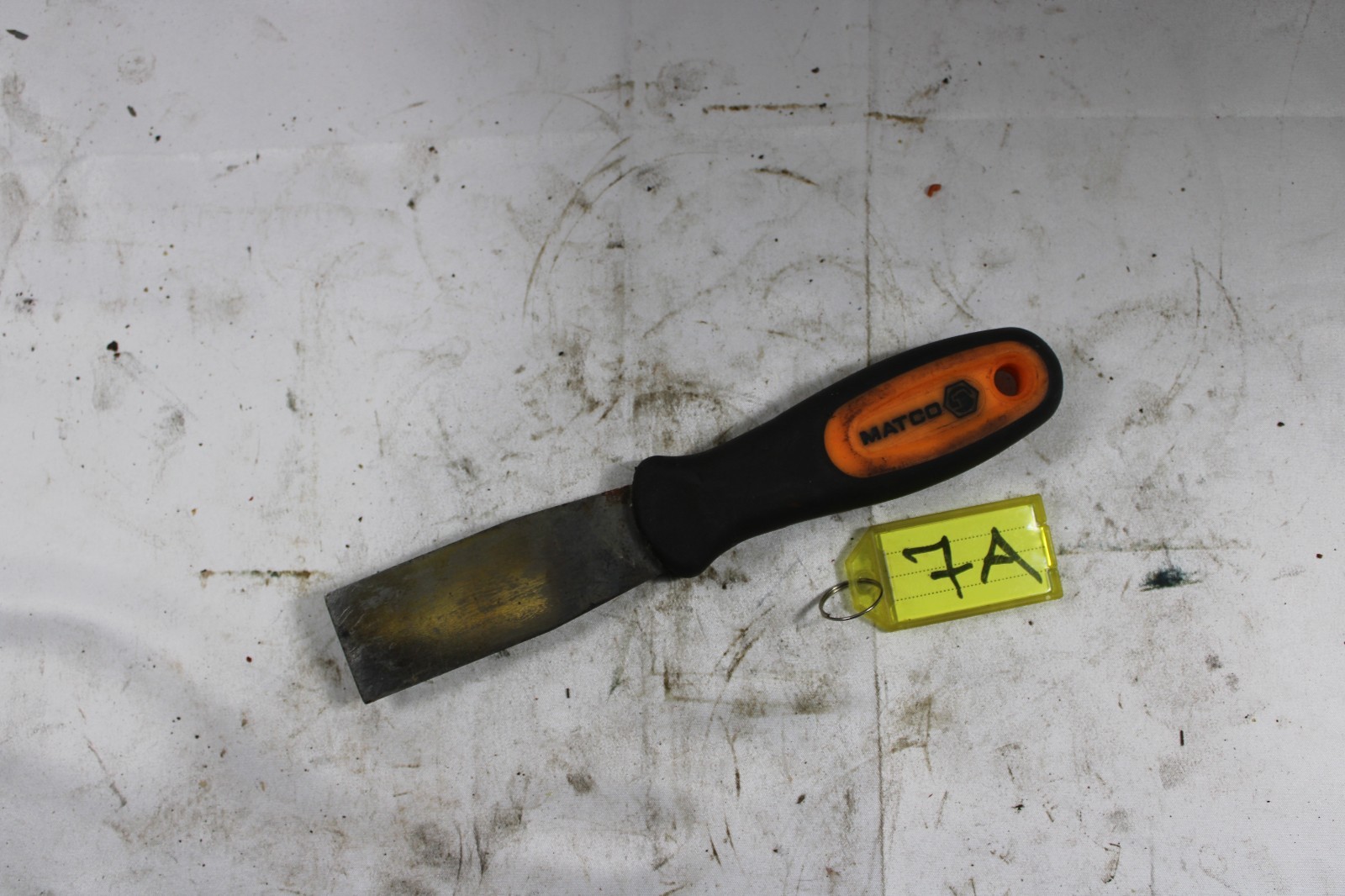 Matco Tools 7" Long Putty Knife Scraper Tool ORANGE Black Grip
