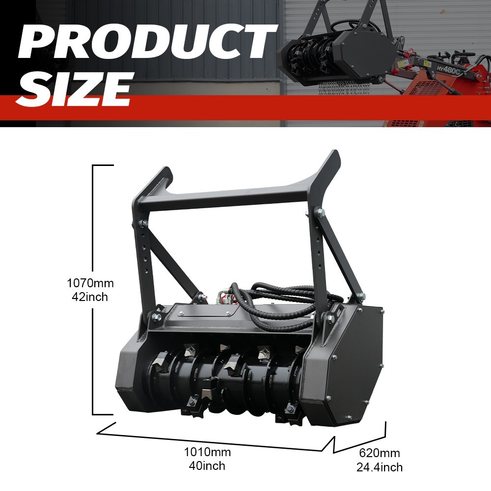 FREE SHIP HUAYEE Mulcher Forestry attachment for HY480C/D mini skid steer