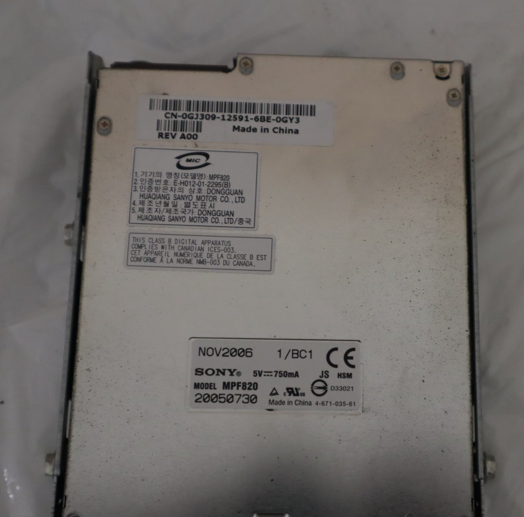 SONY MPF820 1.44MB 3.5" IDE Floppy Drive - Internal Slim Line Form Factor