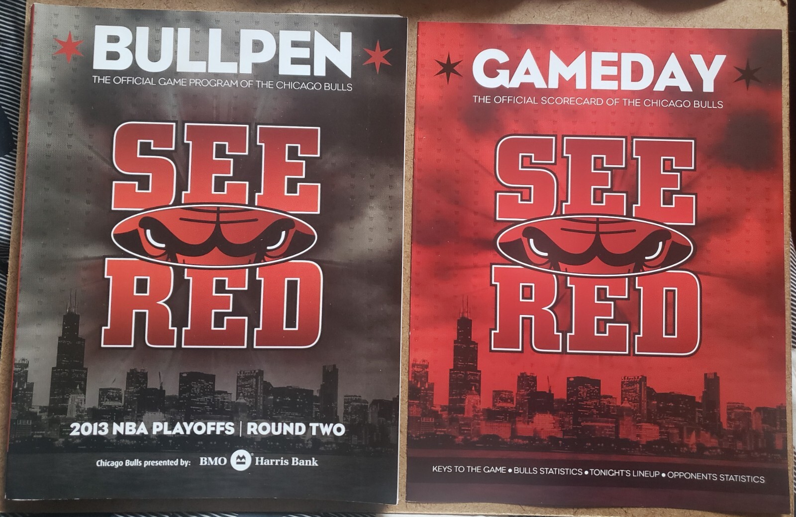 2013 Chicago Bulls vs Miami Heat Playoff Program w/Gameday Roster Rose LeBron