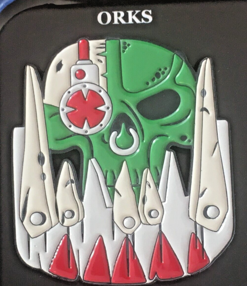 Orks Pin-Badge-OOP-Janus Draik-Liber Xenologis-Boss-Nob-Mek-Koyo-Warhammer 40k