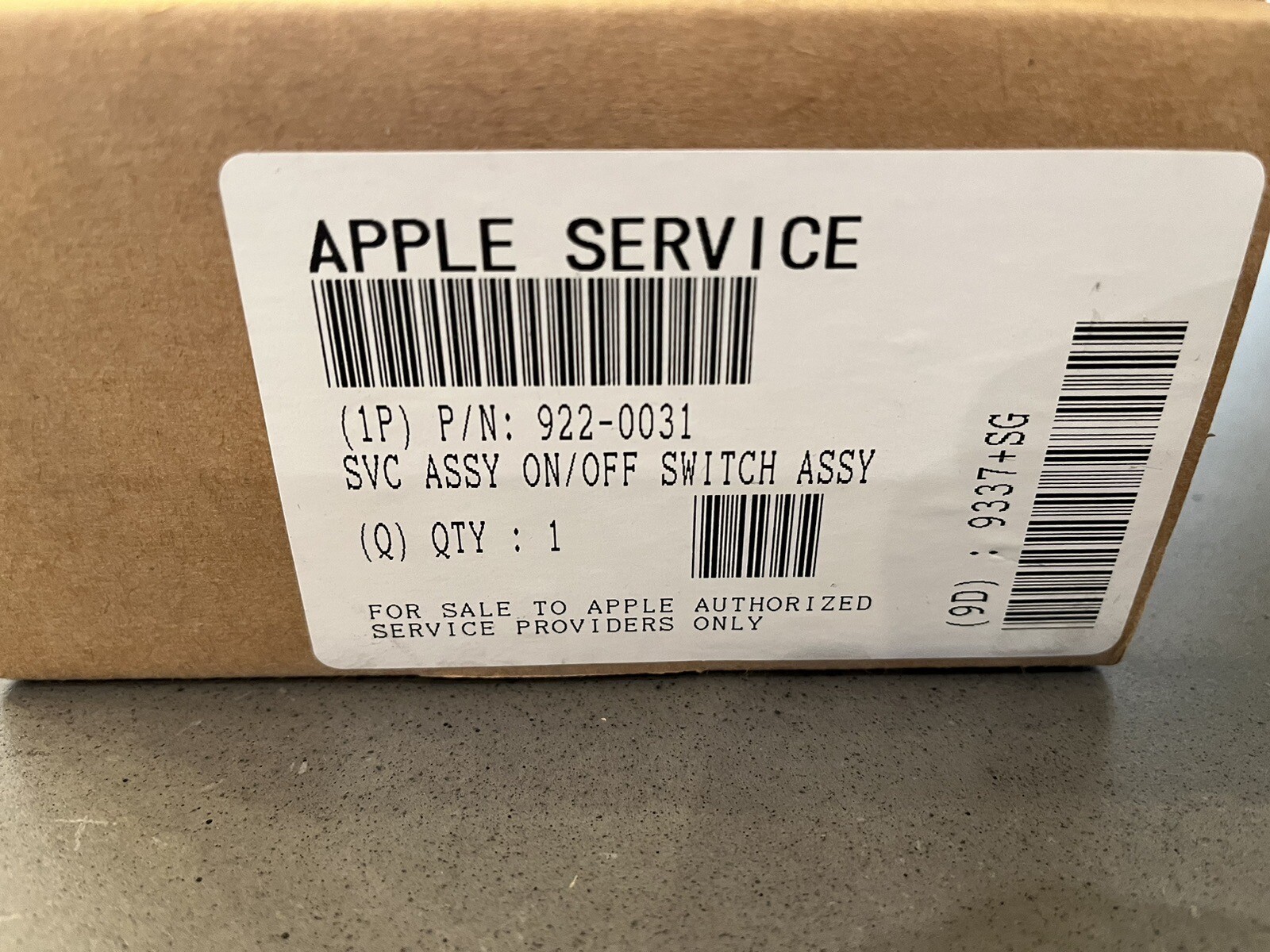 Apple AudioVision 14 Display Service On/Off Switch Assembly - 922-0031 - New
