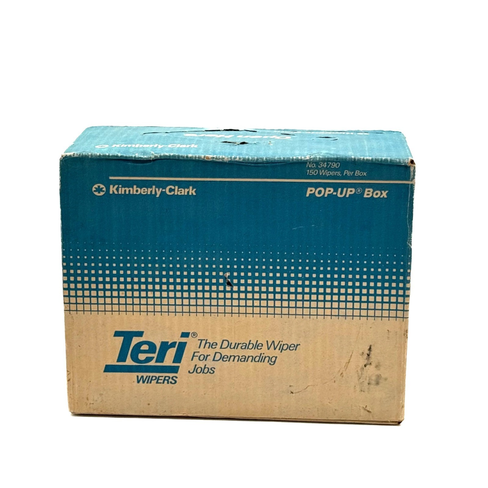 Vintage 1987 Kimberly-Clark Teri Wipers 34790 Pop-Up Box of 150 NOS Garage Prop