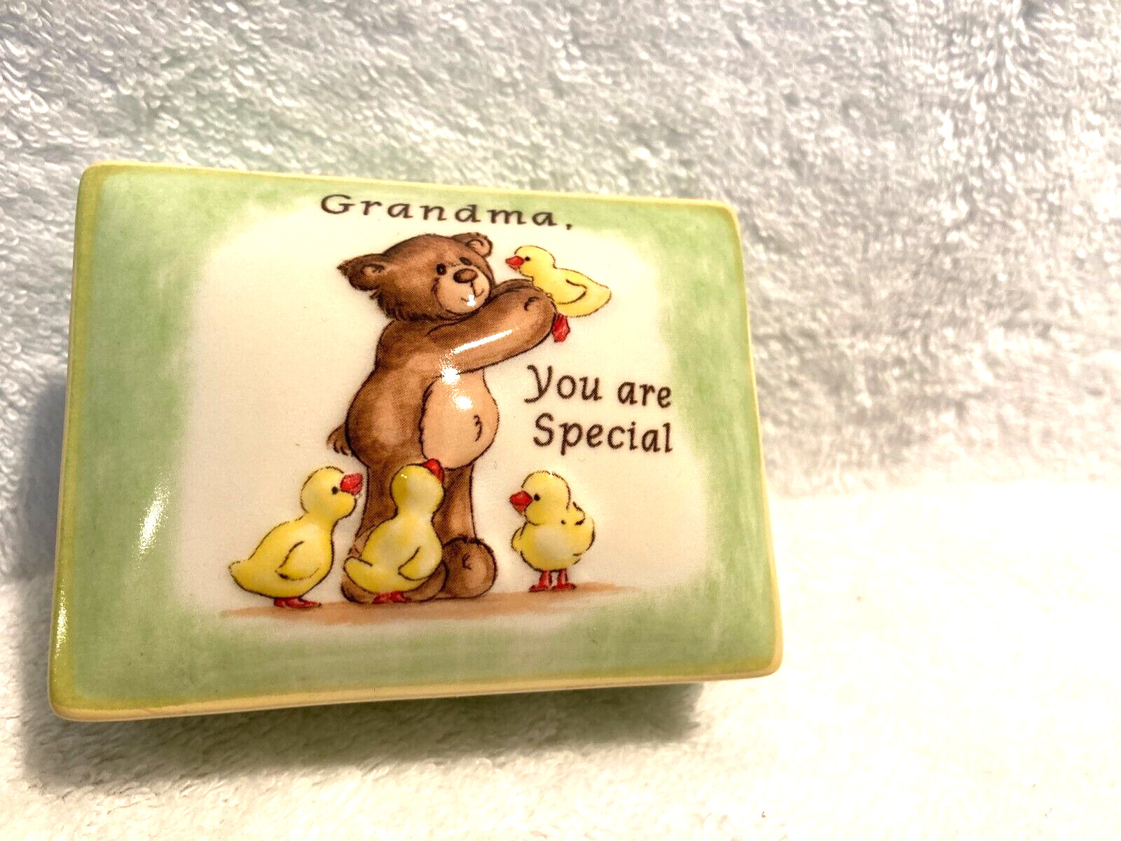 Gund Ceramic Grandma You Are Special Jewelry Trinket Box 1 3/4" T x 3 1/4x 2 1/2