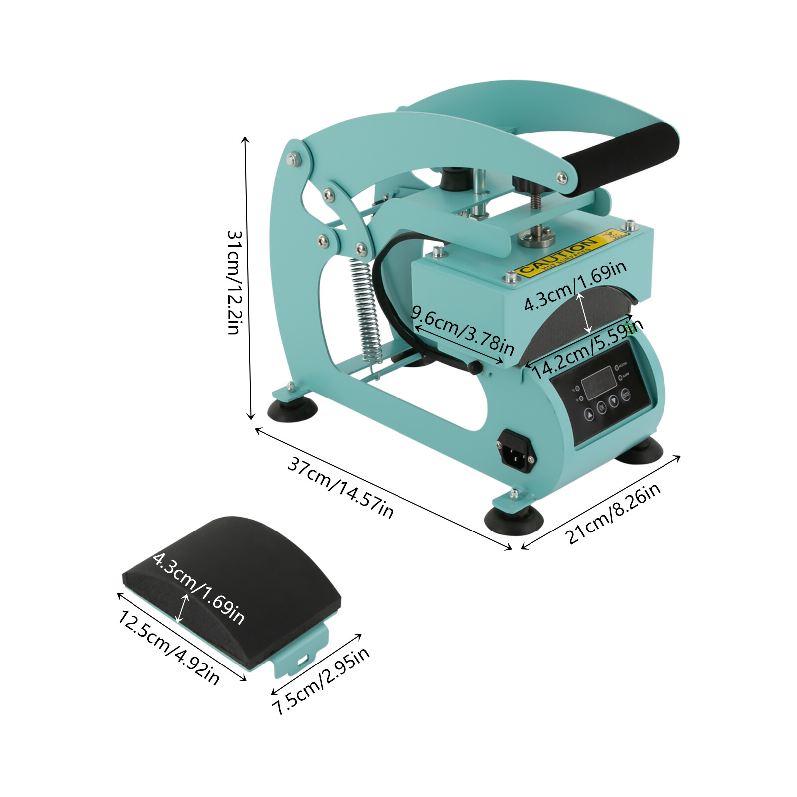2-in-1 Hat Heat Press Machine Cap Heat Press Machine W/Timer&Temperature Control