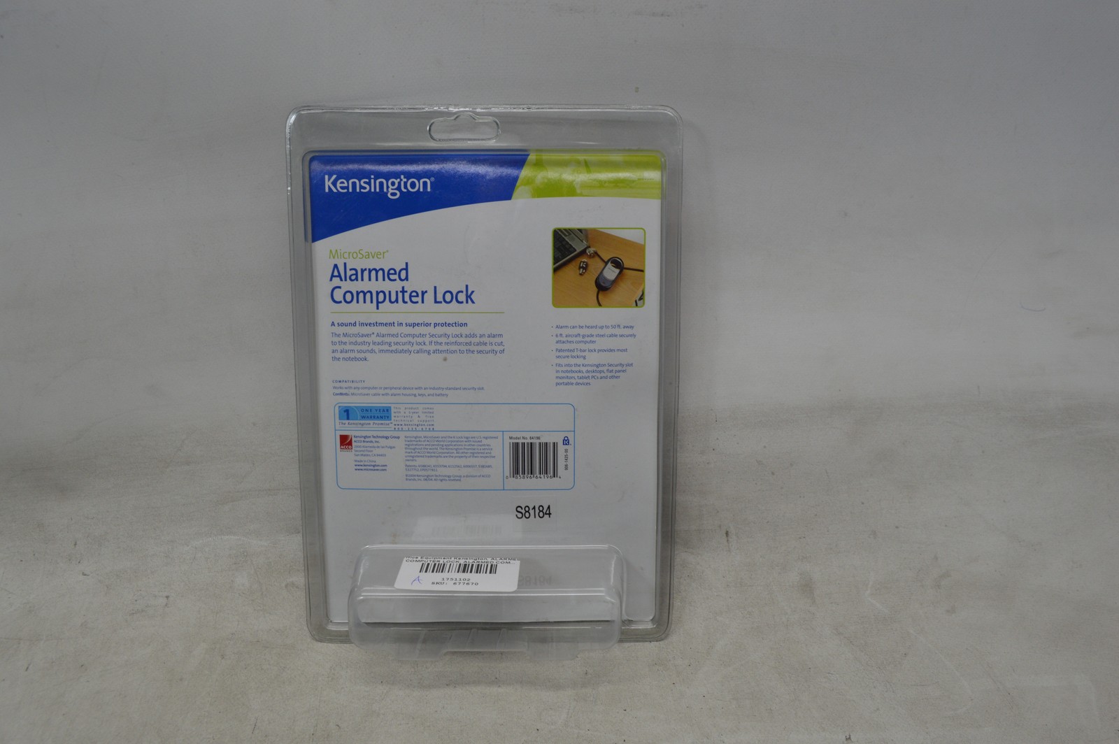 Kensington ALARMED COMPUTER LOCK *New Unused*