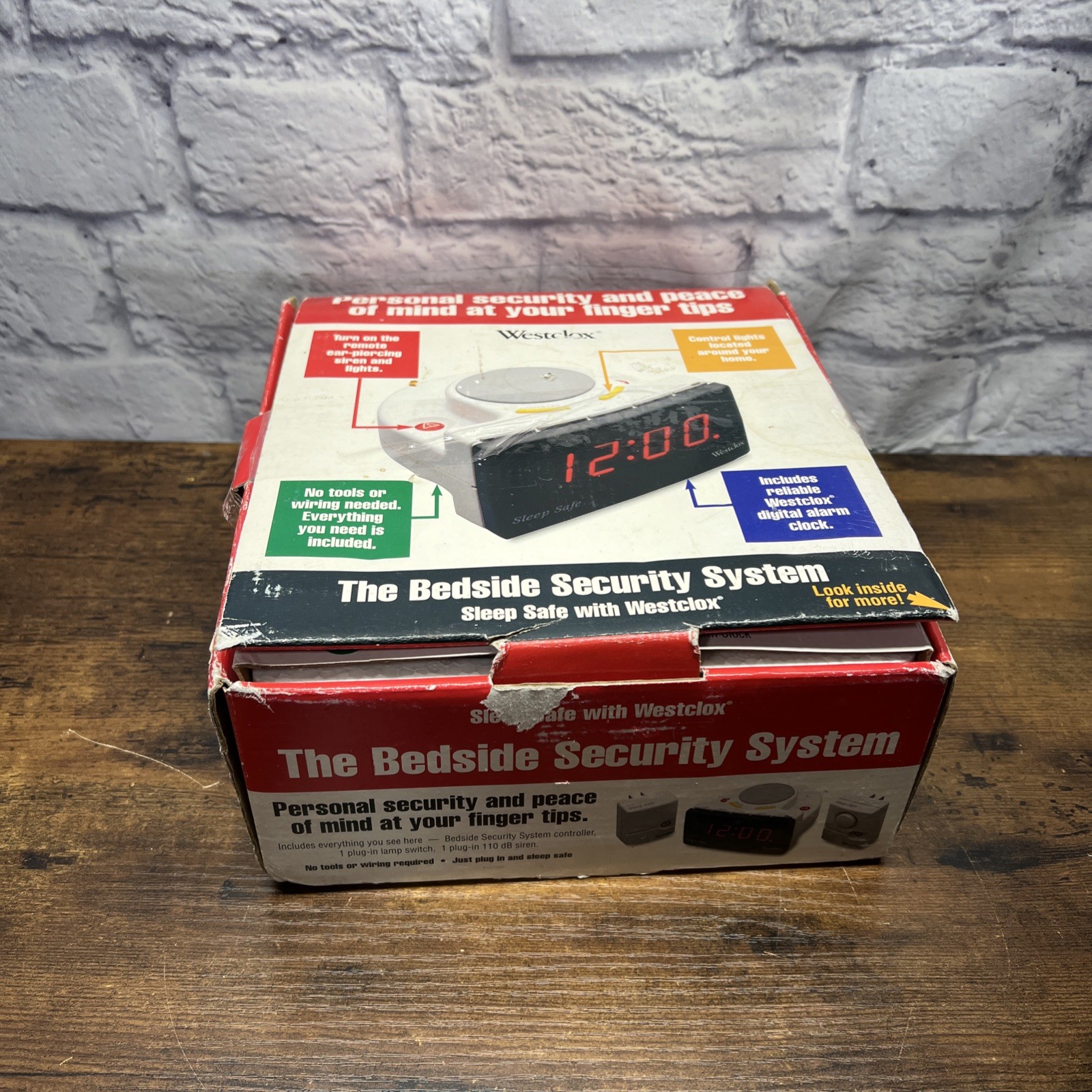 Vintage Westclox Sleep Safe Bedside Security System Alarm Siren NEW