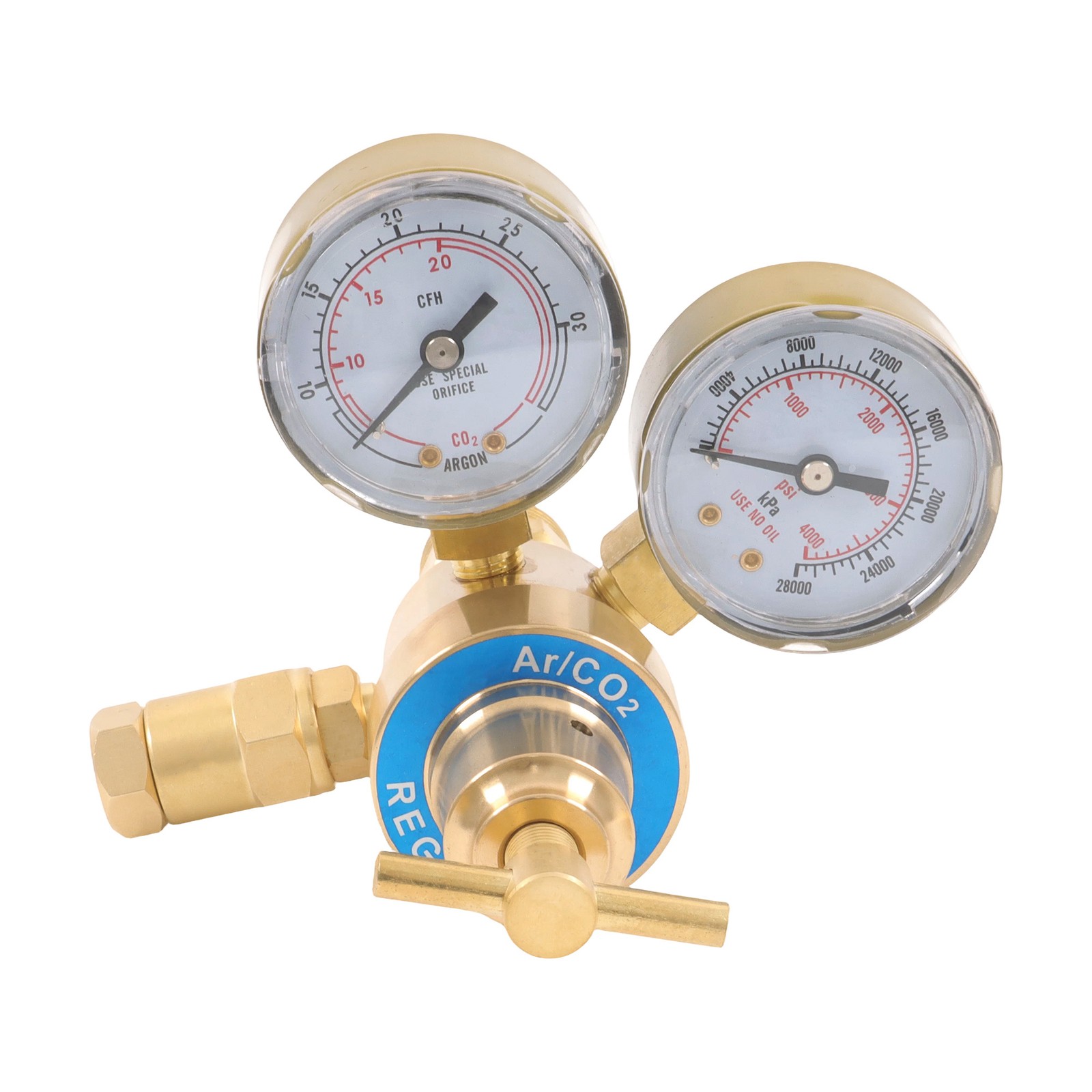 Easy-Read Dial Argon Regulator Flowmeter CGA-580 MIG TIG Welding