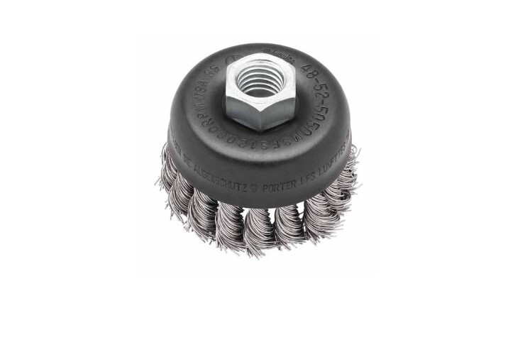MILWAUKEE 48-52-5050 3" KNOT WIRE CUP BRUSH 5/8" NUT STAINLESS STEEL WIRE