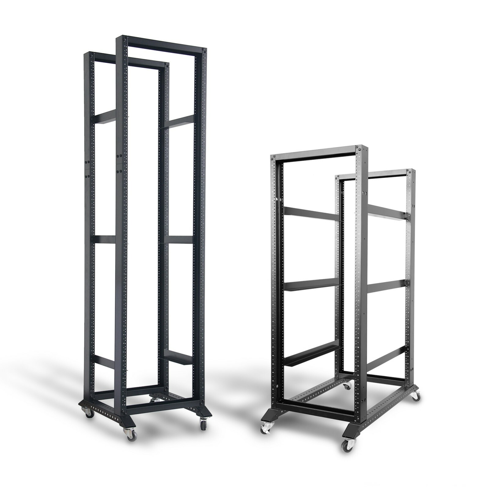 28U 4 Post Open Frame 19" Data Network Desktop 24in Deep Server/Audio Rack 800MM