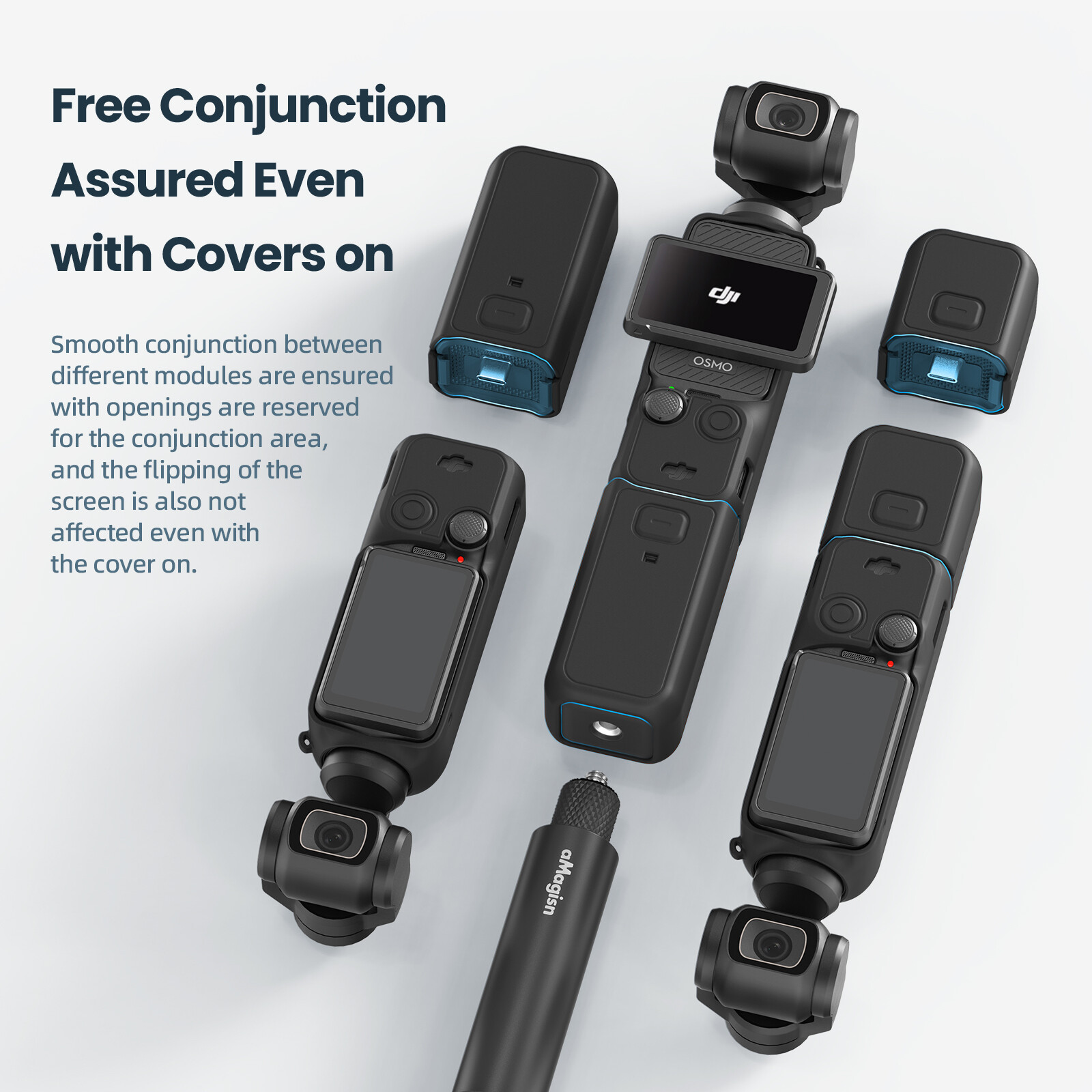 Protective Case for DJI Osmo Pocket 3 Lanyard Lens Cap
