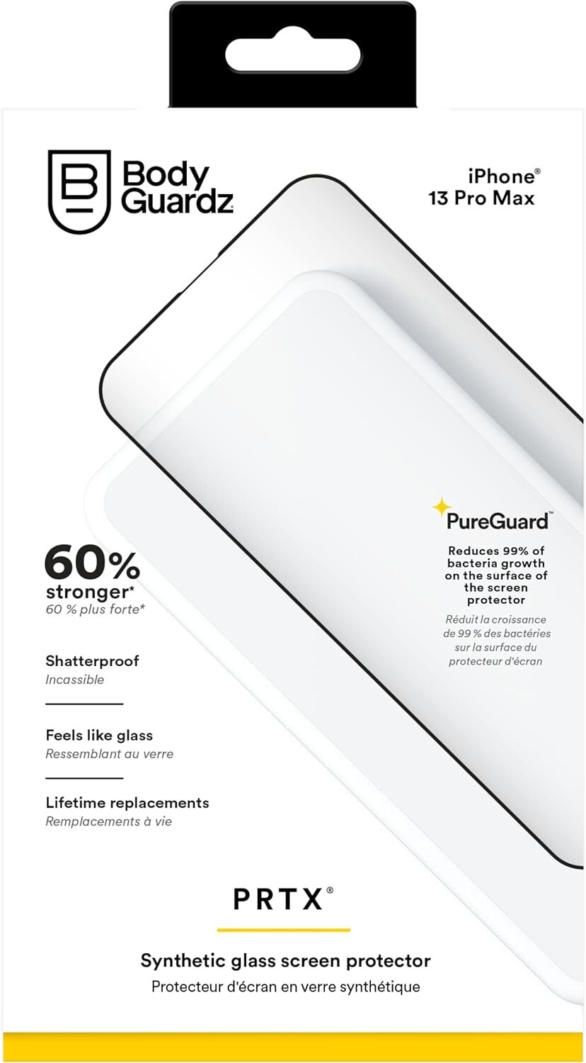 PRTX Screen Protector iPhone 13 Pro Max,Shatterproof Edge-to-edge Coverage