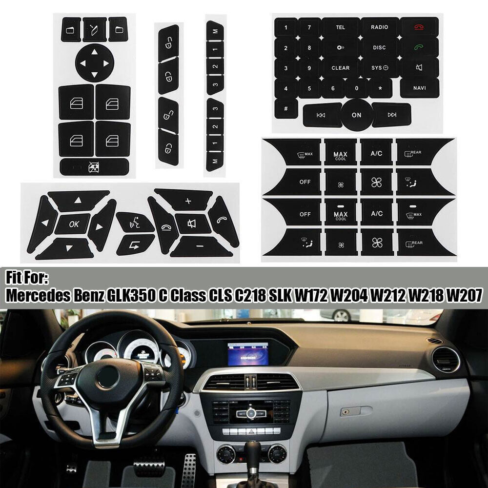 Car Interior Stickers Repair Button Radio Stickers Accessories For Mercedes Benz