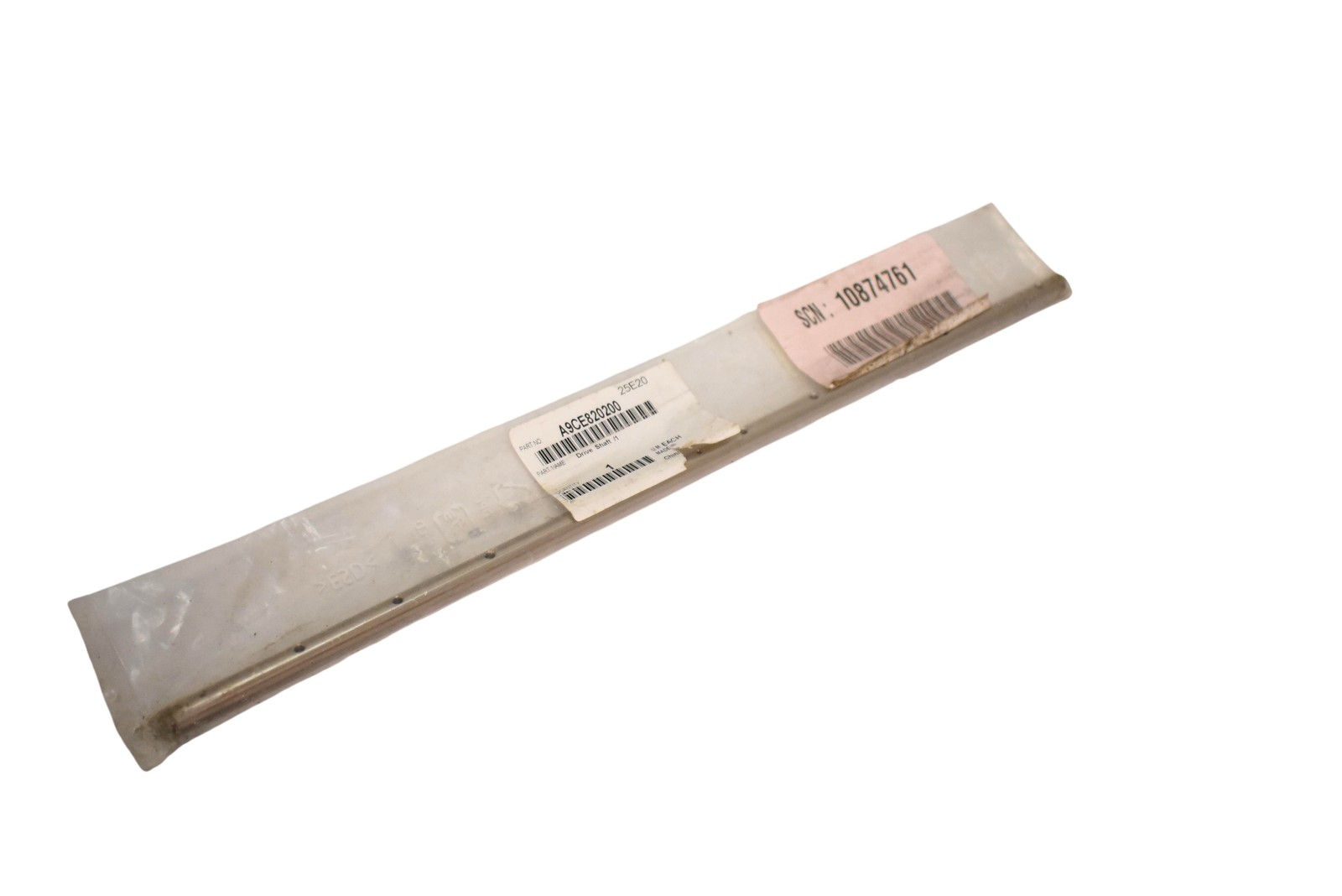 A9CE820200 Drive Shaft SCN 10874761 Metal Rod Machine Part Silver Industrial