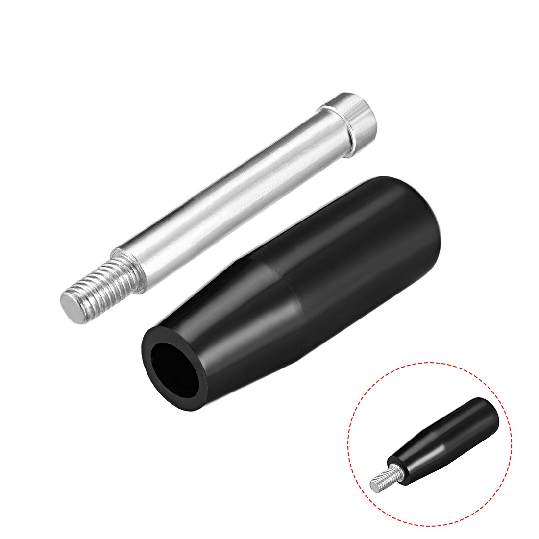 2 Pcs Revolving Handwheel Machine Handle M6 Male Threaded Stem