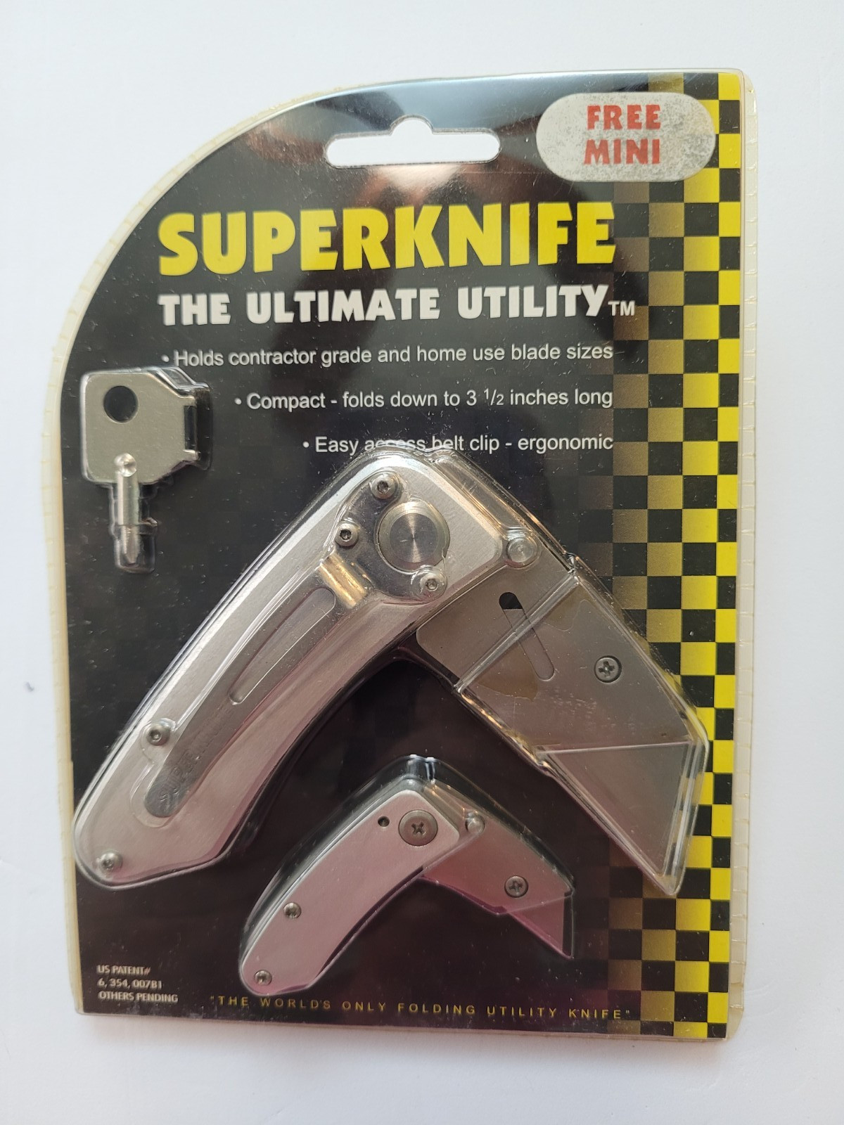 SuperKnife Large and Small Utility Knife w Replacable Razor Blades - NOS