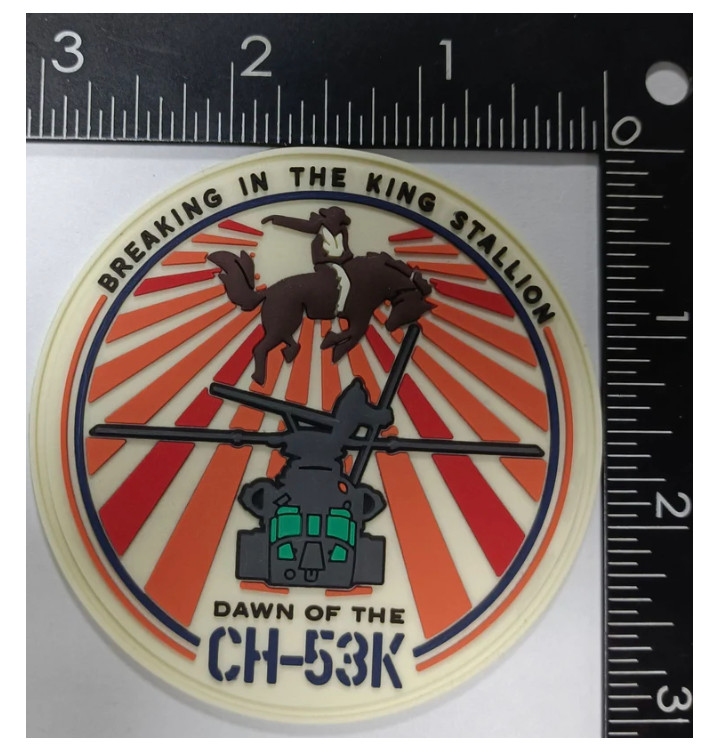 MARINE CORPS CH-53 KING STALLION HOOK & LOOP PVC SHOULDER PATCH