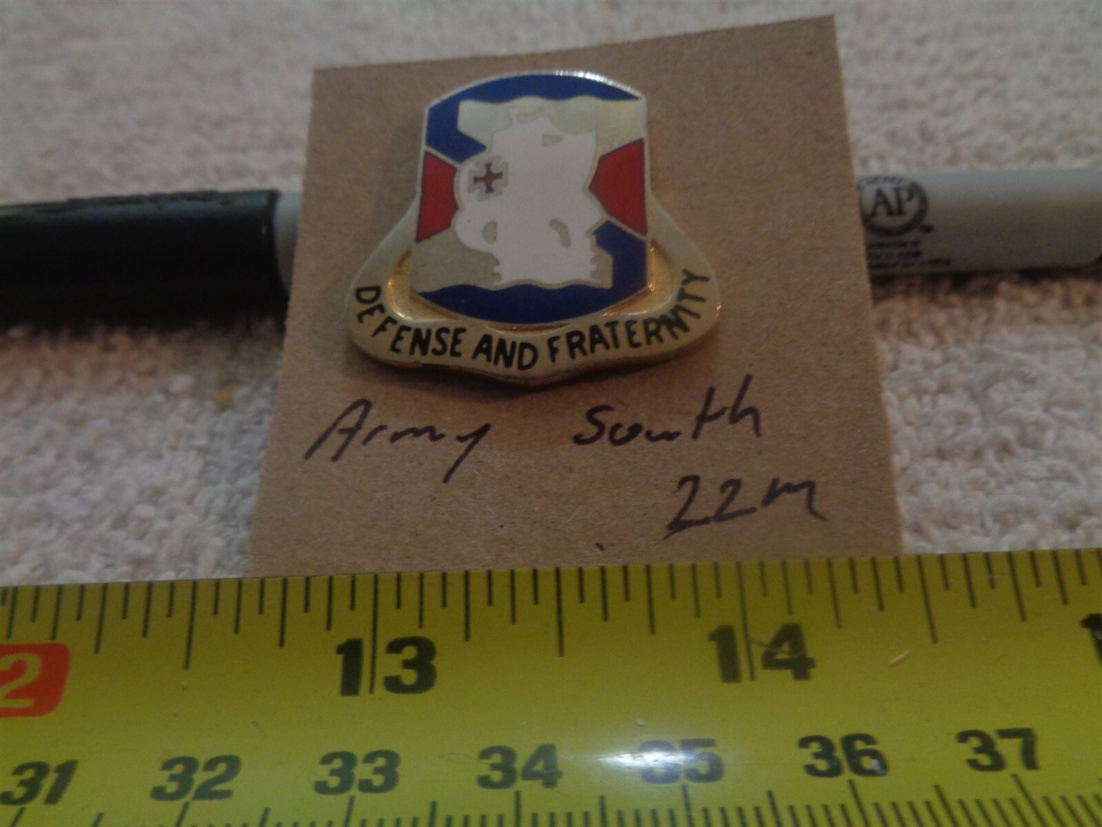 Army South 22M Unit Crest, DI, DUI (DRAW#W17)